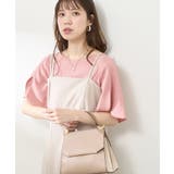 【natural couture】BACKパールハチワレスリーブTOPS | NICE CLAUP / OLIVE des OLIVE　OUTLET | 詳細画像3 