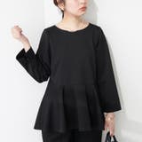 ブラック | 【natural couture】mamamoペプラムヘムブラウス | RMAF NICE CLAUP / OLIVE des OLIVE