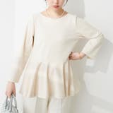 アイボリー | 【natural couture】mamamoペプラムヘムブラウス | RMAF NICE CLAUP / OLIVE des OLIVE