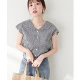 【natural couture】【WEB限定】ゆるスカラップレトロブラウス | NICE CLAUP / OLIVE des OLIVE　OUTLET | 詳細画像4 