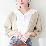 Lベージュ | 【natural couture】パール装飾ショートニットボレロ | OLIVE des OLIVE OUTLET