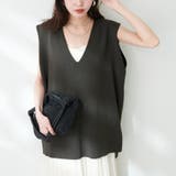 【natural couture】Vネックベスト | RMAF NICE CLAUP / OLIVE des OLIVE | 詳細画像2