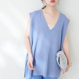 【natural couture】Vネックベスト | RMAF NICE CLAUP / OLIVE des OLIVE | 詳細画像1