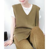 【natural couture】Vネックベスト | RMAF NICE CLAUP / OLIVE des OLIVE | 詳細画像15