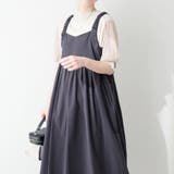 【natural couture】肩ひもギャザーキャミワンピース | OLIVE des OLIVE OUTLET | 詳細画像3 