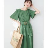 【natural couture】フレア袖太ベルトワンピース | NICE CLAUP / OLIVE des OLIVE OUTLET | 詳細画像15