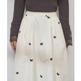 【natural couture】リボン刺繍タックフレアスカート | NICE CLAUP / OLIVE des OLIVE OUTLET | 詳細画像9