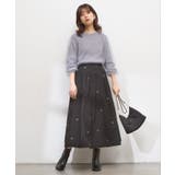 【natural couture】リボン刺繍タックフレアスカート | NICE CLAUP / OLIVE des OLIVE OUTLET | 詳細画像16