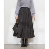 【natural couture】リボン刺繍タックフレアスカート | NICE CLAUP / OLIVE des OLIVE OUTLET | 詳細画像18