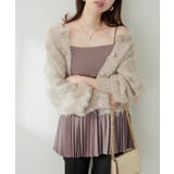 モカ | 【natural couture】細プリーツキャミブラウス | NICE CLAUP / OLIVE des OLIVE　OUTLET