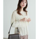 【natural couture】ネットチュールアシメ切替プルオーバー | NICE CLAUP / OLIVE des OLIVE　OUTLET | 詳細画像3 