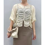 【natural couture】ドビードットシャーリングトップス | NICE CLAUP / OLIVE des OLIVE　OUTLET | 詳細画像31 