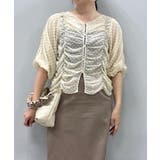 【natural couture】ドビードットシャーリングトップス | NICE CLAUP / OLIVE des OLIVE　OUTLET | 詳細画像34 