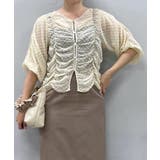 【natural couture】ドビードットシャーリングトップス | NICE CLAUP / OLIVE des OLIVE　OUTLET | 詳細画像35 