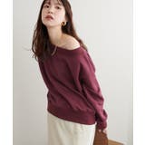 ボルドー | 【natural couture】オフショルにもなる2way裏毛プルオーバー | NICE CLAUP / OLIVE des OLIVE OUTLET