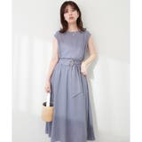 【natural couture】べっ甲Dかん太ベルト涼しげワンピース | NICE CLAUP / OLIVE des OLIVE　OUTLET | 詳細画像1 