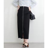 ブラック | osono×ako Wジップカットポンチナロースカート | NICE CLAUP / OLIVE des OLIVE OUTLET