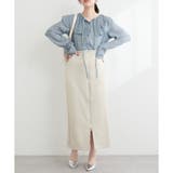 osono×ako Wジップカットポンチナロースカート | NICE CLAUP / OLIVE des OLIVE OUTLET | 詳細画像3