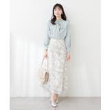 花柄カットジャガードマーメイドスカート | NICE CLAUP / OLIVE des OLIVE OUTLET | 詳細画像1