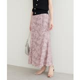 ピンク | 花柄カットジャガードマーメイドスカート | NICE CLAUP / OLIVE des OLIVE OUTLET
