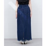 【natural couture】裾フリンジスカラップデニムスカート | NICE CLAUP / OLIVE des OLIVE　OUTLET | 詳細画像15 