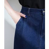 【natural couture】裾フリンジスカラップデニムスカート | NICE CLAUP / OLIVE des OLIVE　OUTLET | 詳細画像18 