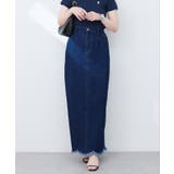 【natural couture】裾フリンジスカラップデニムスカート | NICE CLAUP / OLIVE des OLIVE　OUTLET | 詳細画像24 