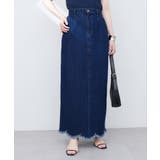 【natural couture】裾フリンジスカラップデニムスカート | NICE CLAUP / OLIVE des OLIVE　OUTLET | 詳細画像27 