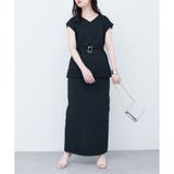 ブラック | 【natural couture】セットアップ対応べっこうベルト付きニット | NICE CLAUP / OLIVE des OLIVE　OUTLET