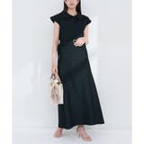 ブラック | 【natural couture】セットアップ対応べっこうベルト付きニット | NICE CLAUP / OLIVE des OLIVE　OUTLET