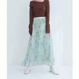 【natural couture】オーソドックスフラワープリーツスカート | NICE CLAUP / OLIVE des OLIVE　OUTLET | 詳細画像3 