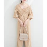 【natural couture】カットレースフロントクロスサロペ | NICE CLAUP / OLIVE des OLIVE　OUTLET | 詳細画像1 