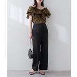 【natural couture】涼しげハイウエストストレートパンツ | NICE CLAUP / OLIVE des OLIVE　OUTLET | 詳細画像14 