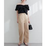 【natural couture】涼しげハイウエストストレートパンツ | NICE CLAUP / OLIVE des OLIVE　OUTLET | 詳細画像23 