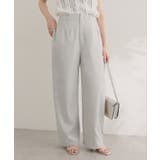 Lベージュ | 【natural couture】涼しげハイウエストストレートパンツ | NICE CLAUP / OLIVE des OLIVE　OUTLET