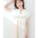 【natural couture】タックフリル衿スキッパーあきブラウス | NICE CLAUP / OLIVE des OLIVE　OUTLET | 詳細画像2 