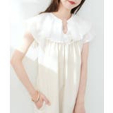 【natural couture】タックフリル衿スキッパーあきブラウス | NICE CLAUP / OLIVE des OLIVE　OUTLET | 詳細画像5 