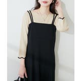 【natural couture】配色スカラップ強撚ニット（7二袖） | NICE CLAUP / OLIVE des OLIVE　OUTLET | 詳細画像24 