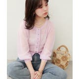 【natural couture】ドット釦シアーカーデ | NICE CLAUP / OLIVE des OLIVE　OUTLET | 詳細画像6 