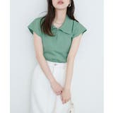 【natural couture】セットアップ対応ニットポロトップス | NICE CLAUP / OLIVE des OLIVE　OUTLET | 詳細画像14 