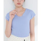 【natural couture】かぎ針風ちびスカラップフレンチリブニット | NICE CLAUP / OLIVE des OLIVE　OUTLET | 詳細画像3 