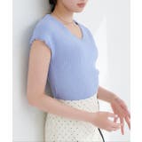 【natural couture】かぎ針風ちびスカラップフレンチリブニット | NICE CLAUP / OLIVE des OLIVE　OUTLET | 詳細画像6 