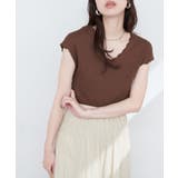 【natural couture】かぎ針風ちびスカラップフレンチリブニット | NICE CLAUP / OLIVE des OLIVE　OUTLET | 詳細画像8 