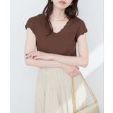 【natural couture】かぎ針風ちびスカラップフレンチリブニット | NICE CLAUP / OLIVE des OLIVE　OUTLET | 詳細画像10 