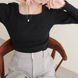 【natural couture】スクエアネックランダムテレコTOPS | NICE CLAUP / OLIVE des OLIVE　OUTLET | 詳細画像28 