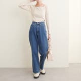 【natural couture】スクエアネックランダムテレコTOPS | NICE CLAUP / OLIVE des OLIVE　OUTLET | 詳細画像5 