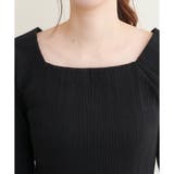 【natural couture】スクエアネックランダムテレコTOPS | NICE CLAUP / OLIVE des OLIVE　OUTLET | 詳細画像24 