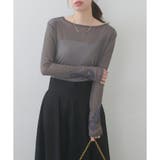 【natural couture】ネットチュール配色柄刺繍プルオーバー | NICE CLAUP / OLIVE des OLIVE　OUTLET | 詳細画像16 