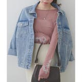 ピンク | 【natural couture】ネットチュール配色柄刺繍プルオーバー | NICE CLAUP / OLIVE des OLIVE　OUTLET