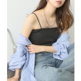 ブラック | カップ付きベアキャミ | NICE CLAUP / OLIVE des OLIVE　OUTLET